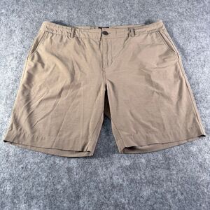 Faherty Shorts Men's 38 Khaki Tan 9" inseam All Day Polyester Cotton Casual